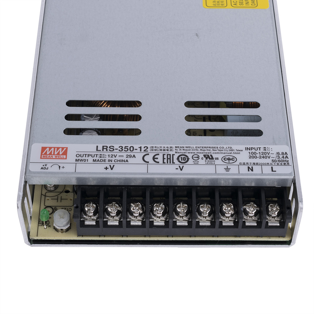 Блок живлення що вбудовується 350W 12V LRS-350-12 MeanWell. Уцінка: легкі сліди використання, без упаковки.