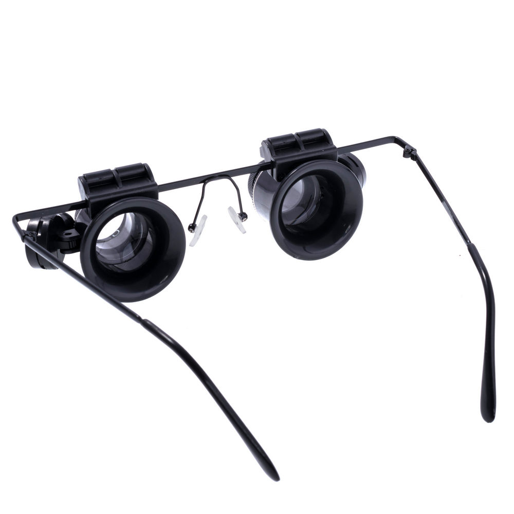 Лупа-окуляри ювелірні 20X збільшення з LED підствіткою Magnifier 9892A-II