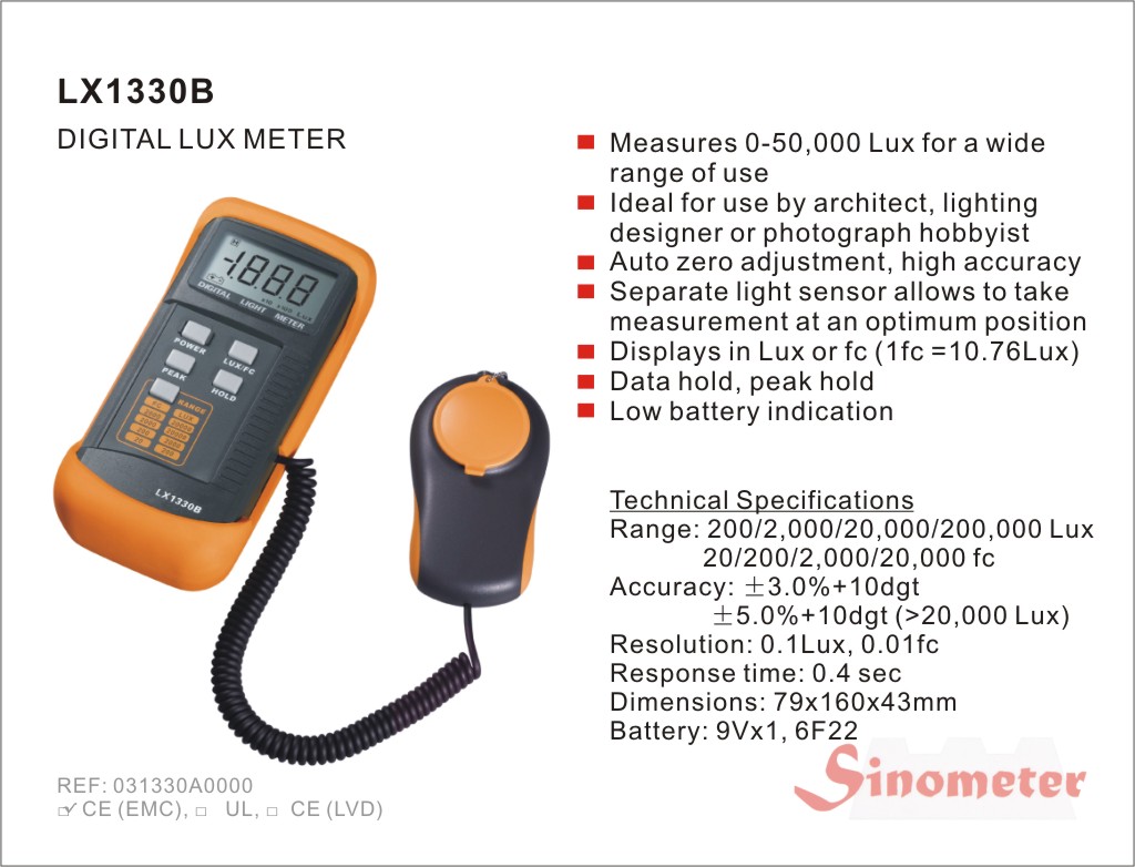 Люксометр LX1330B Люксометр LX1330B