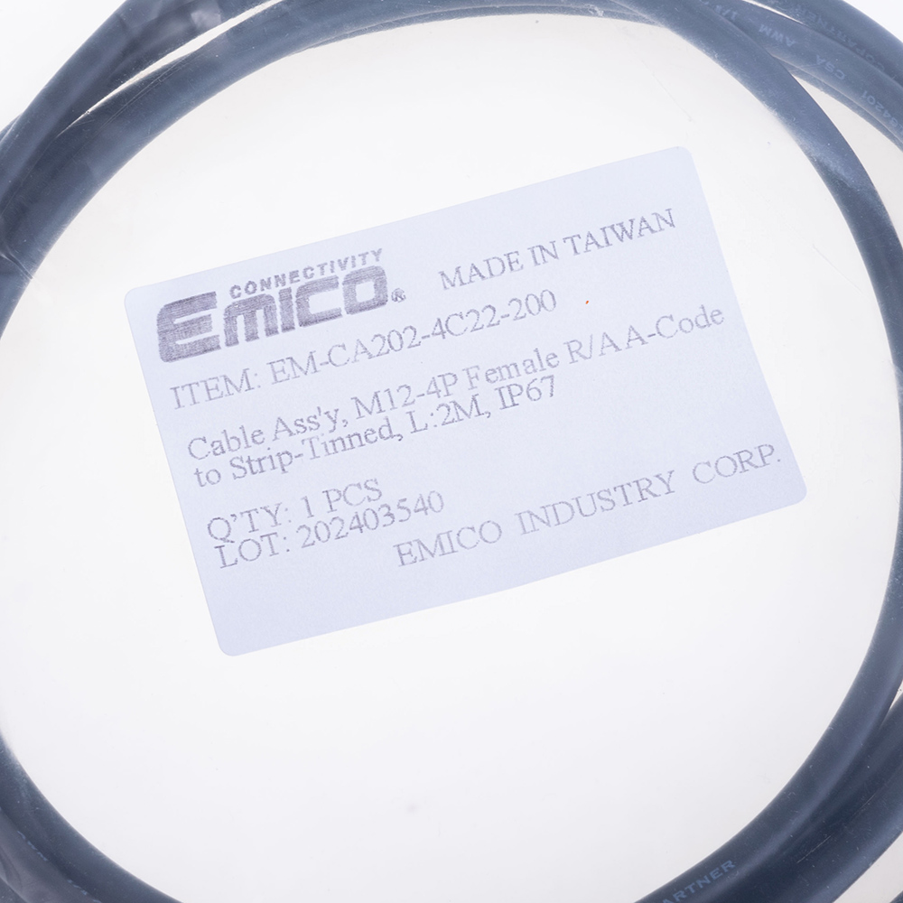 Роз’єм M12 4-pin для датчиків "Мама" EM-CA202-4C22-200