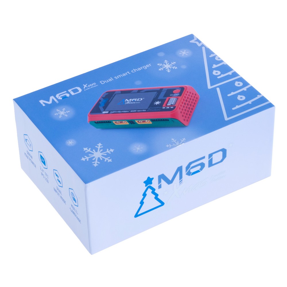 M6D X'Mas edition 500W 15A 1-6S DC Dual TK13900 зарядний пристрій