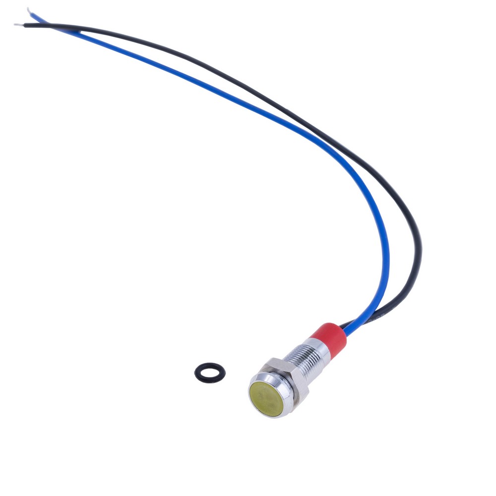 Індикаторна лампа M6 mm водонепроникна з жовтим підсвічуванням 3 VDC