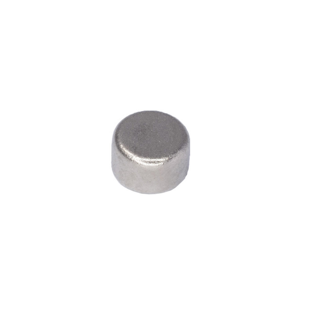 Магніт NdFeB, диск/циліндр D3 x 2 mm (N38), Ni + Cu + Ni (нікель)