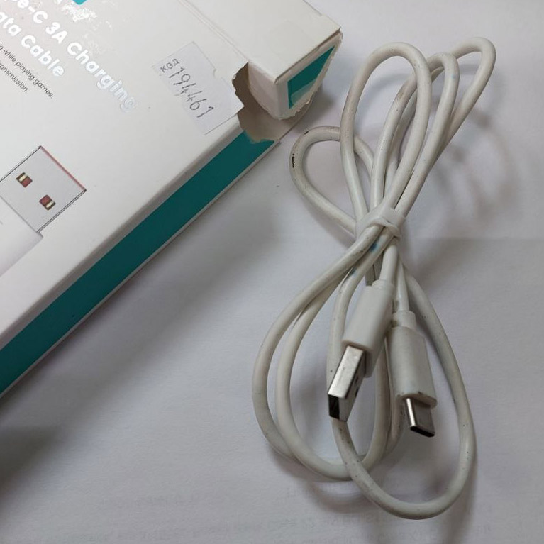 Кабель USB Type-C 3A 3m, білий (SJ603USB01 – USAMS). Уцінка: пошкоджена упаковка, легкі пошкодження товара.