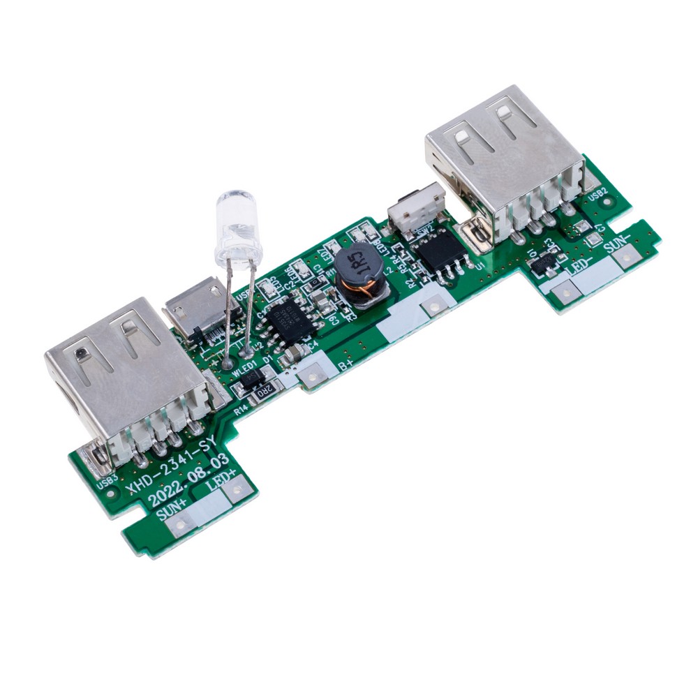 Модуль для PowerBank з можливістю підключення сонячної батареї Модуль для PowerBank з можливістю підключення сонячної батареї