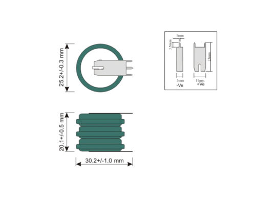 NiMH 170mAh, 3.6V, 25,2x20,1x30,2mm Kinetic, нікель-метал-гідридний акумулятор MH170B3AL3 NiMH 170mAh, 3.6V, 25,2x20,1x30,2mm Kinetic, нікель-метал-гідридний акумулятор MH170B3AL3