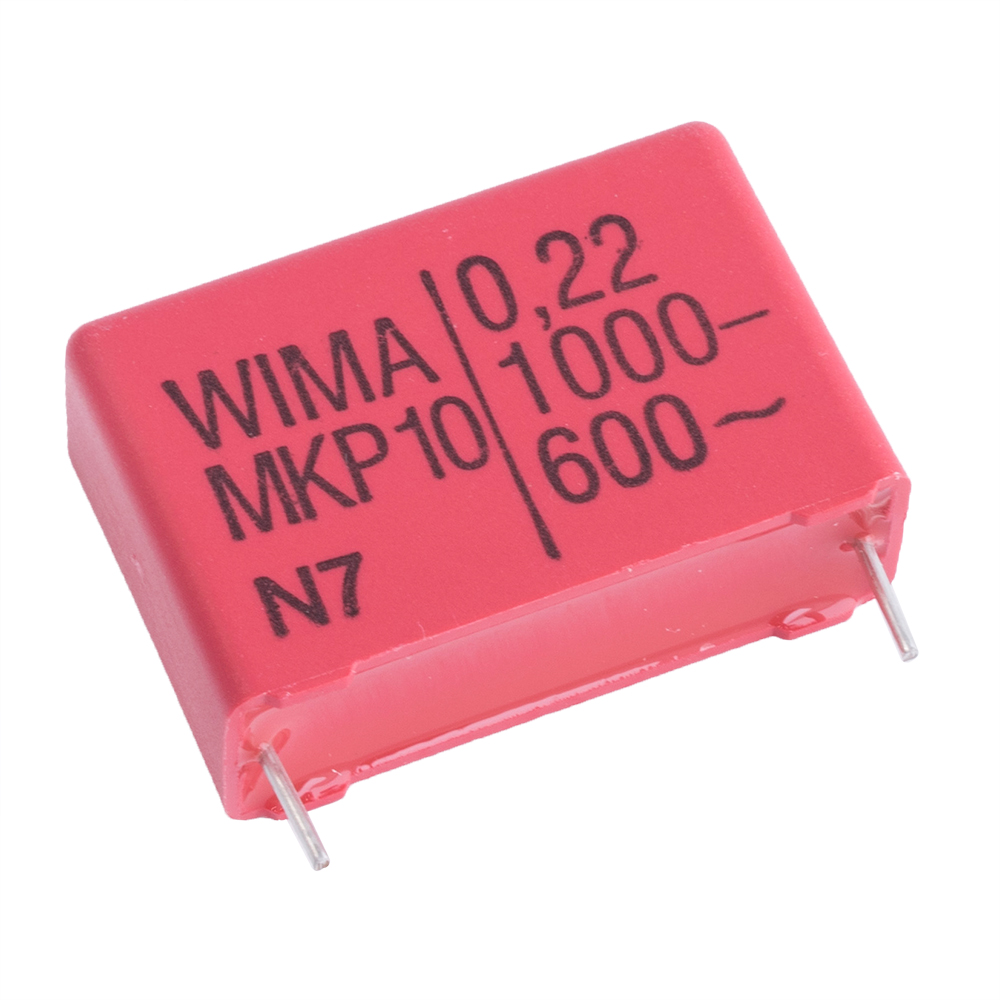 220nF 1000VDC 11x21,5x31,5mm  P27,5mm  -55...100°C (MKP1O132206B00MSSD - WIMA)