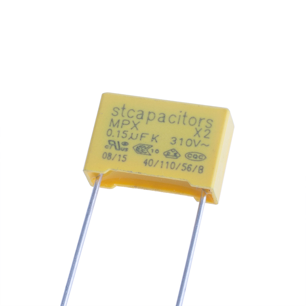 MPX (class X2) 150nF 310VAC K (+/-10%), P = 15mm, 6x12x18mm (STX2-154K31L15) (конденсатор плівковий)