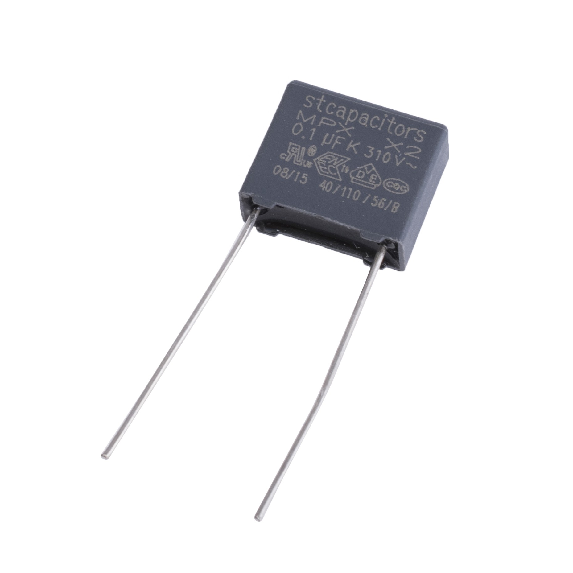 MPX (class X2) 100nF 310VAC K (+/-10%), P = 10mm, 5x11x13mm, L = 22mm (X2104K31L10 (C2-1) -Stcapasitor) (конденсатор плівковий) MPX (class X2) 100nF 310VAC K (+/-10%), P = 10mm, 5x11x13mm, L = 22mm (X2104K31L10 (C2-1) -Stcapasitor) (конденсатор плівковий)