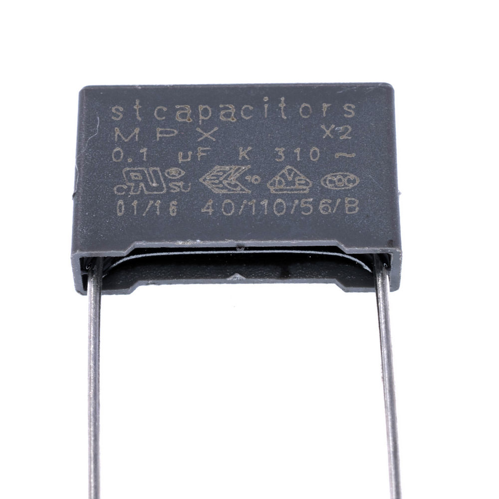 MPX (class X2) 100nF 310VAC K (+/-10%), P = 15mm, 5x11x18mm (X2104K31L15 (D1) -Stcapasitor) (конденсатор плівковий) MPX (class X2) 100nF 310VAC K (+/-10%), P = 15mm, 5x11x18mm (X2104K31L15 (D1) -Stcapasitor) (конденсатор плівковий)