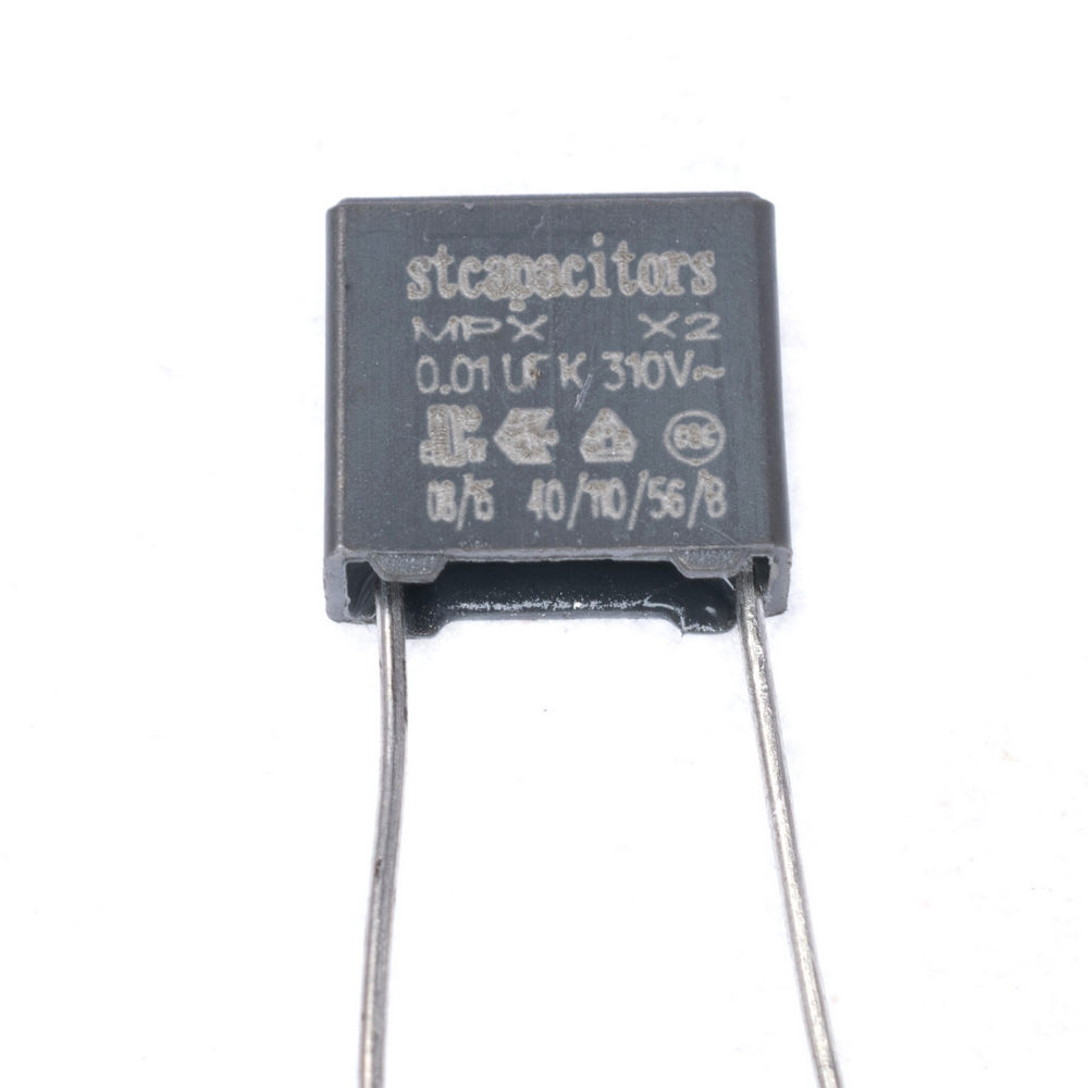 MPX (class X2) 10nF 310VAC K (+/-10%), P = 7,5mm, 4x9x10mm (X2103K31L7 (B3) -Stcapasitor) (конденсатор плівковий) MPX (class X2) 10nF 310VAC K (+/-10%), P = 7,5mm, 4x9x10mm (X2103K31L7 (B3) -Stcapasitor) (конденсатор плівковий)