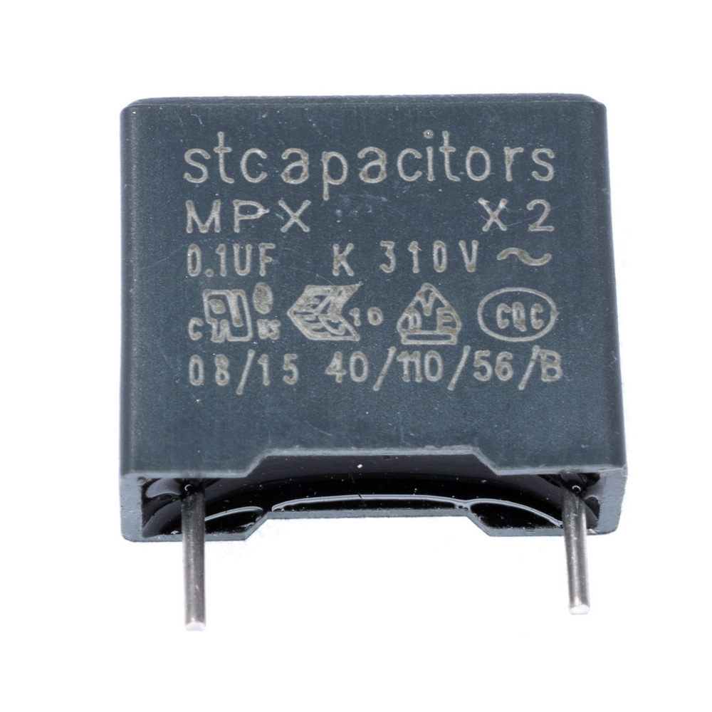 MPX (class X2) 100nF 310VAC K (+/-10%), P = 10mm, 5x11x13mm, L = 3,5mm (X2104K31L10 (C2-1) L-3,5mm -Stcapasitor) (конденсатор плівковий)