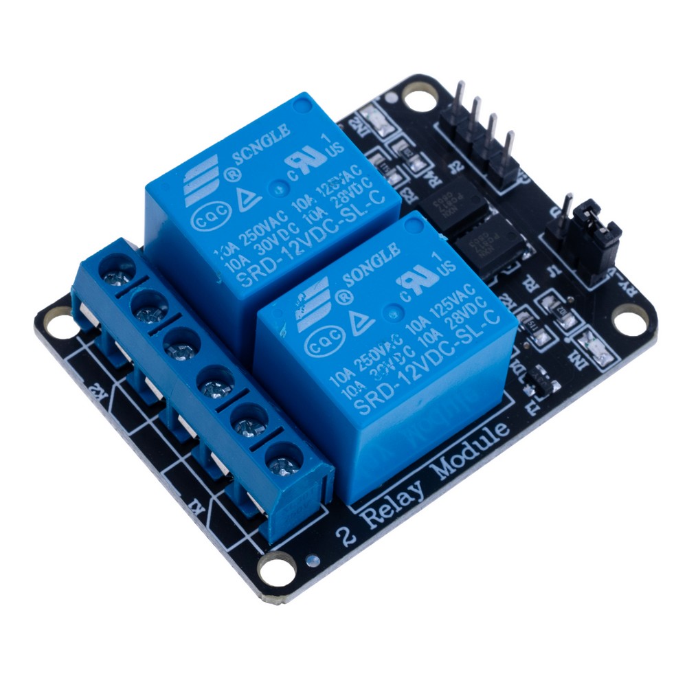 Модуль реле 2 канали для Arduino 12V