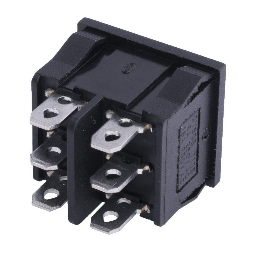 MRS-203 15A/250V(ЧОРНА клавіша) (перемикач клавішний, rocker)