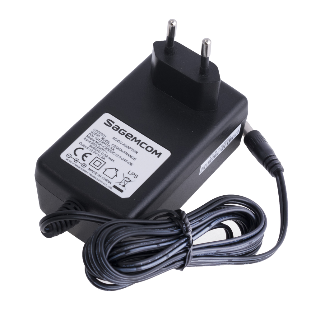 Блок живлення з вилкою 24W 12V, роз'єм:2.1x5.5мм, MSP-C2000IC12.0-24F Блок живлення з вилкою 24W 12V, роз'єм:2.1x5.5мм, MSP-C2000IC12.0-24F