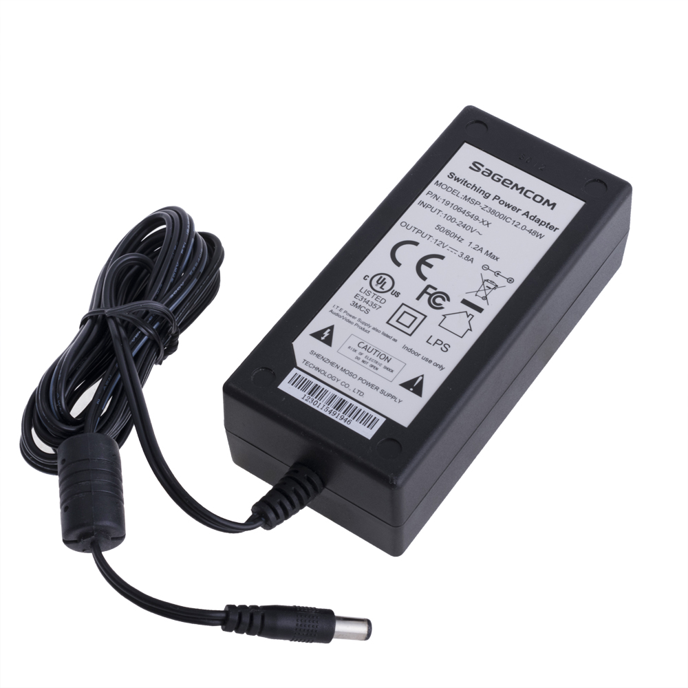 Блок живлення настільний 45W 12V, роз'єм:2.1x5.5mm MSP-Z5000IC12.0-48W