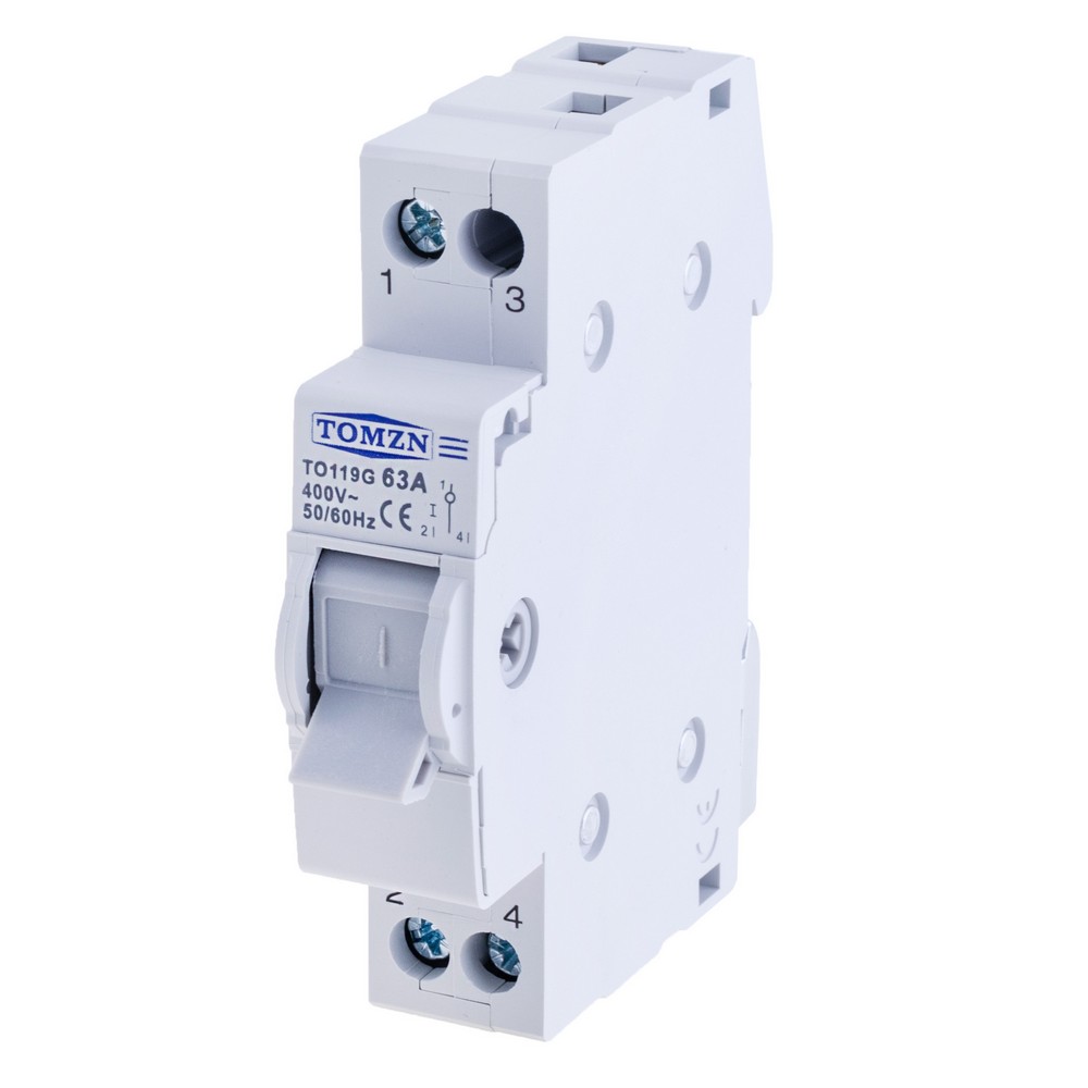 Однополюсний 1P ручний механічний перемикач джерела живлення MTS Dual Power Manual Transfer Isolating Switch  Interlock Circuit Breaker TO119G 63A