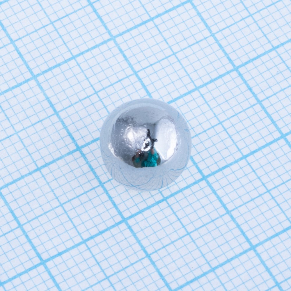 Магніт N38, NdFeB, Ni + Cu + Ni,  Ball, D10