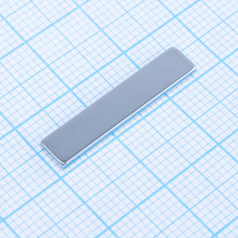 Магніт N38, NdFeB, Ni + Cu + Ni,  Block, 25x5x2mm