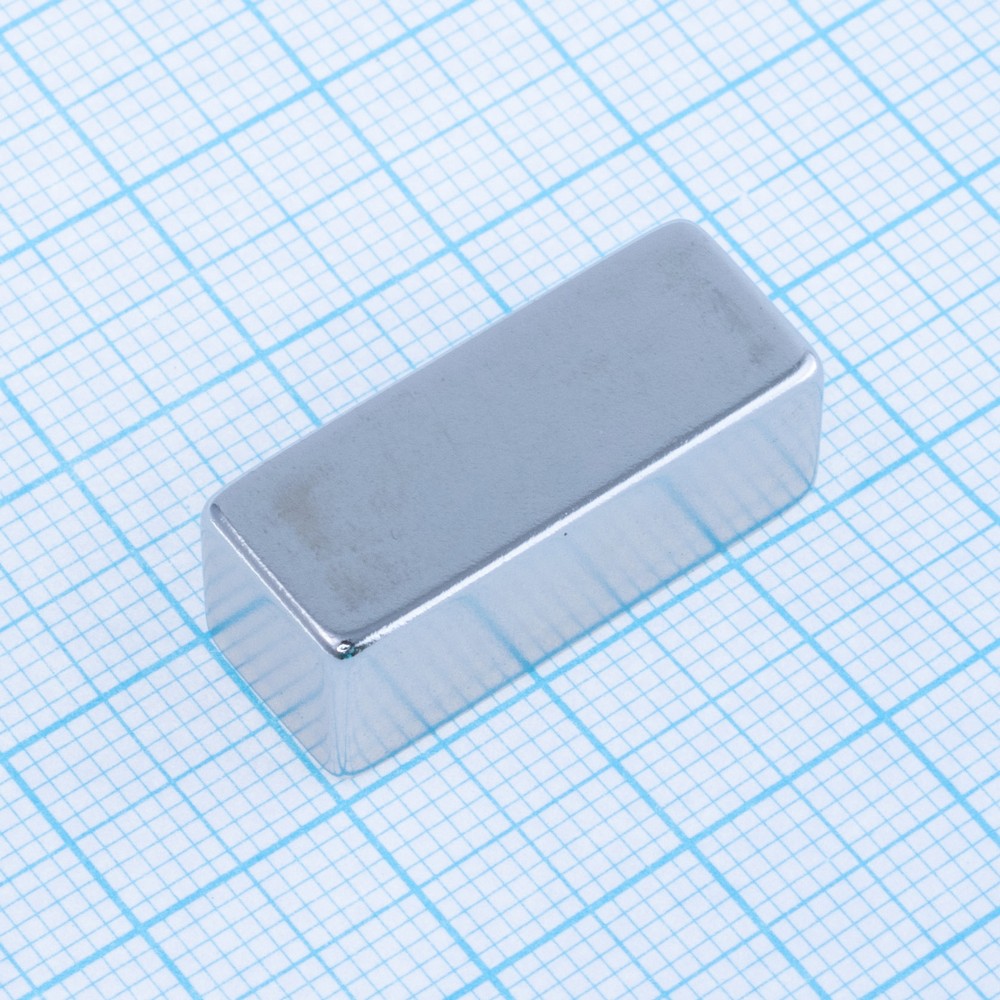 Магніт N38, NdFeB, Ni + Cu + Ni,  Block, 25x10x10mm