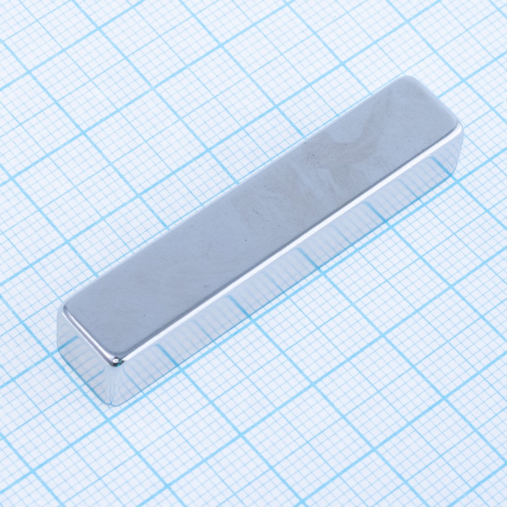 Магніт N38, NdFeB, Ni + Cu + Ni,  Block, 50x10x10mm