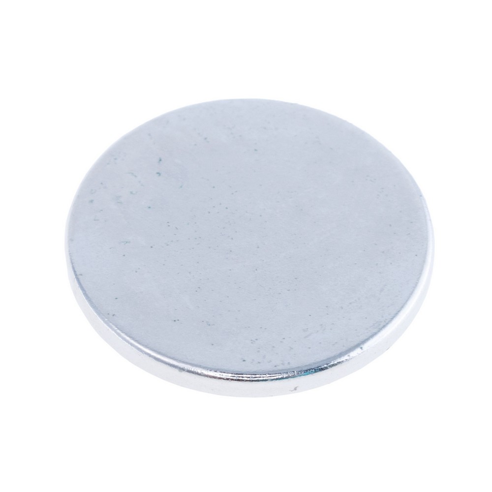 Магніт N38, NdFeB, Ni + Cu + Ni,  Cyl, D20 x 2mm