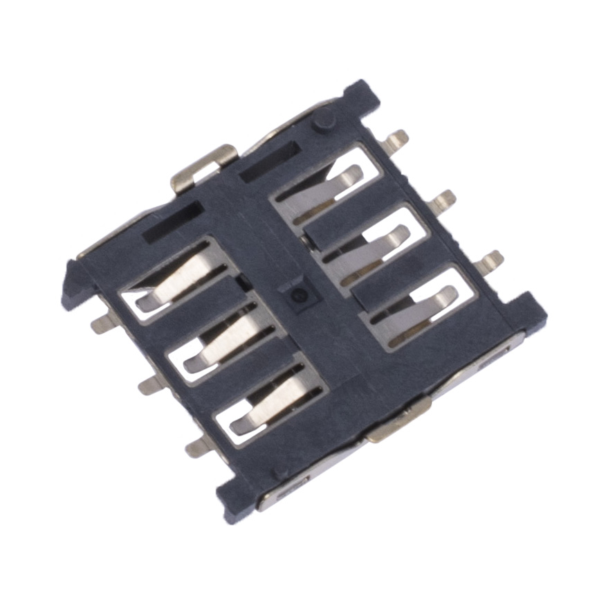 Тримач для nano-SIM-card, 6 контактів (L-KLS1-SIM-076-6P-H1.35-R)