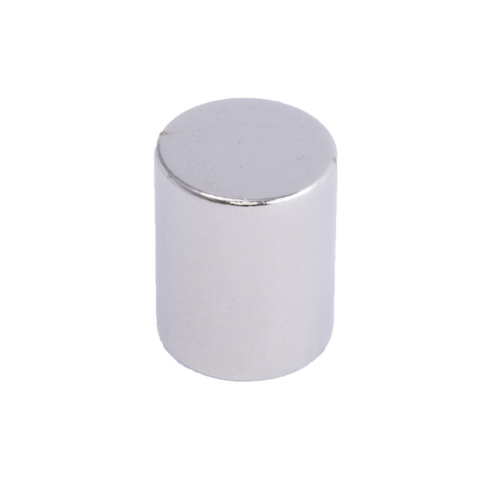 Магніт NdFeB, диск/циліндр D12 x 15 mm (N38), Ni + Cu + Ni (нікель)
