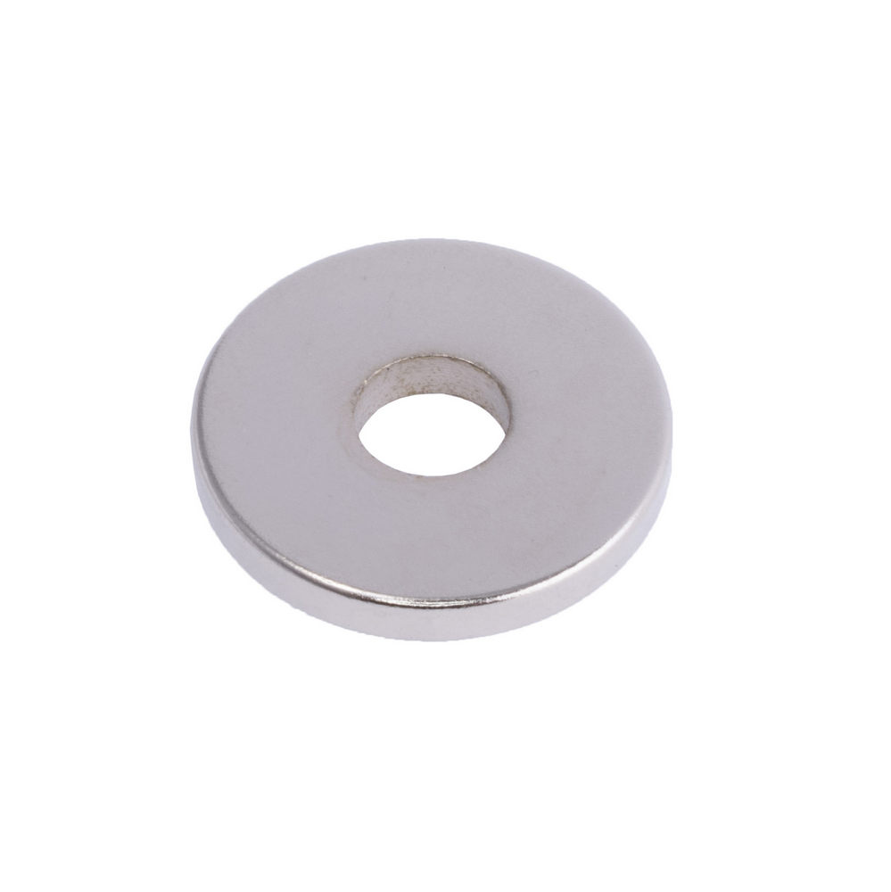 Магніт NdFeB, Диск (шайба) D22 x d7 x 3 mm (N38), Ni + Cu + Ni (нікель) Магніт NdFeB, Диск (шайба) D22 x d7 x 3 mm (N38), Ni + Cu + Ni (нікель)