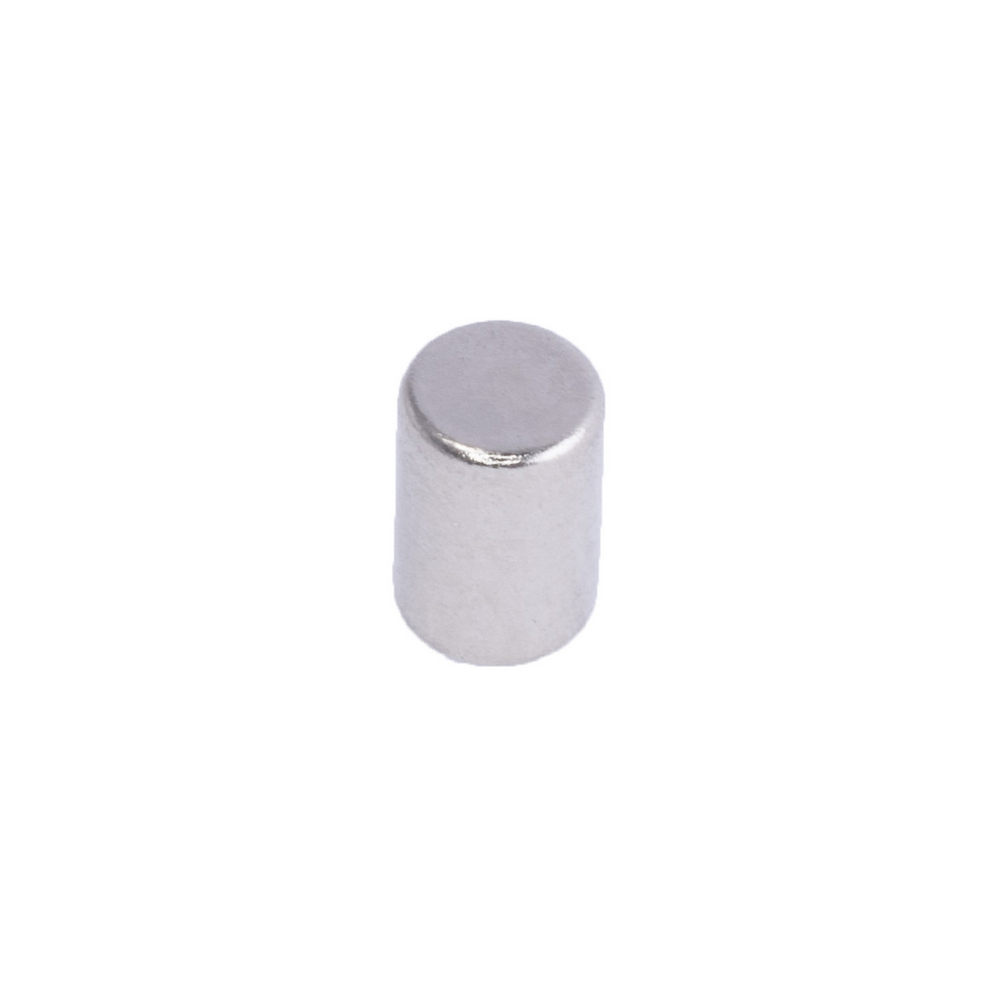 Магніт NdFeB, диск/циліндр D4 x 6 mm (N38), Ni + Cu + Ni (нікель) Магніт NdFeB, диск/циліндр D4 x 6 mm (N38), Ni + Cu + Ni (нікель)