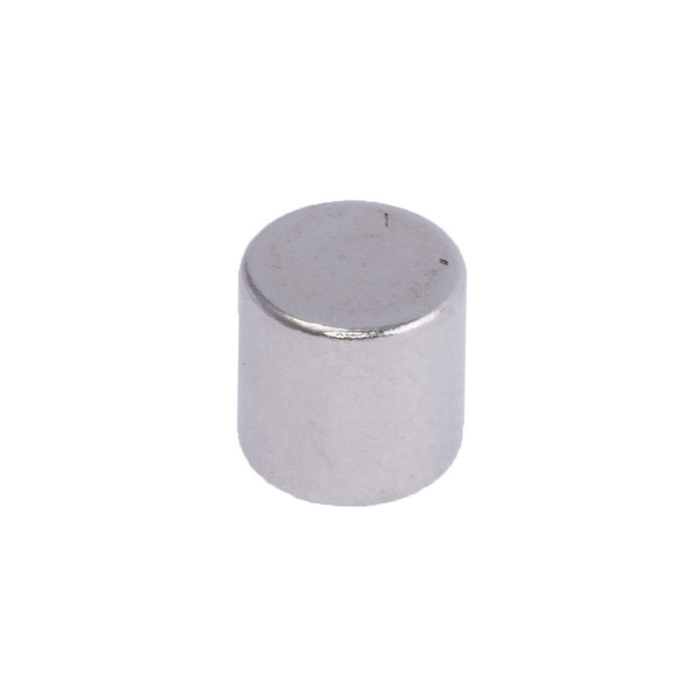 Магніт NdFeB, диск/циліндр D7,5 x 7,5 mm (N38), Ni + Cu + Ni (нікель)