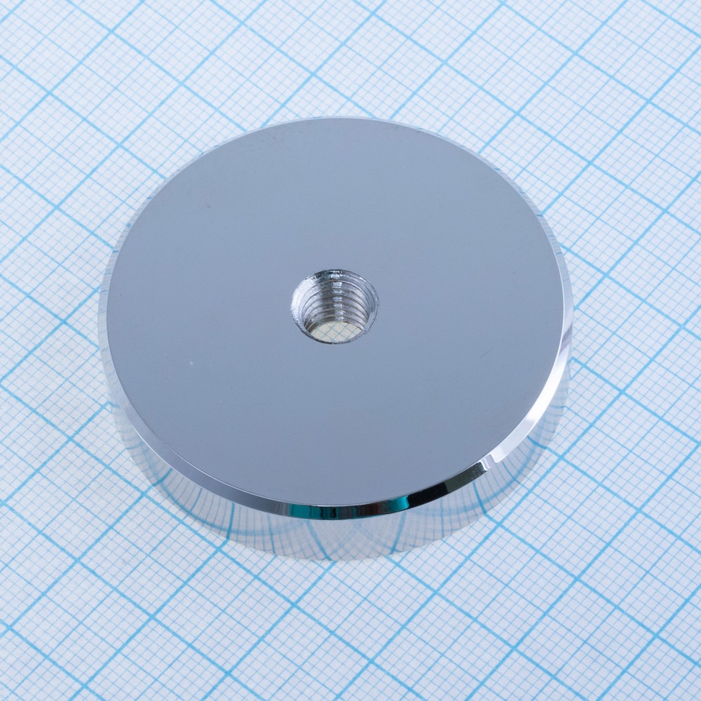 Магніт NdFeB Pot Magnet with Internal Thread, N38, Ni coating,Magnetized, NH48