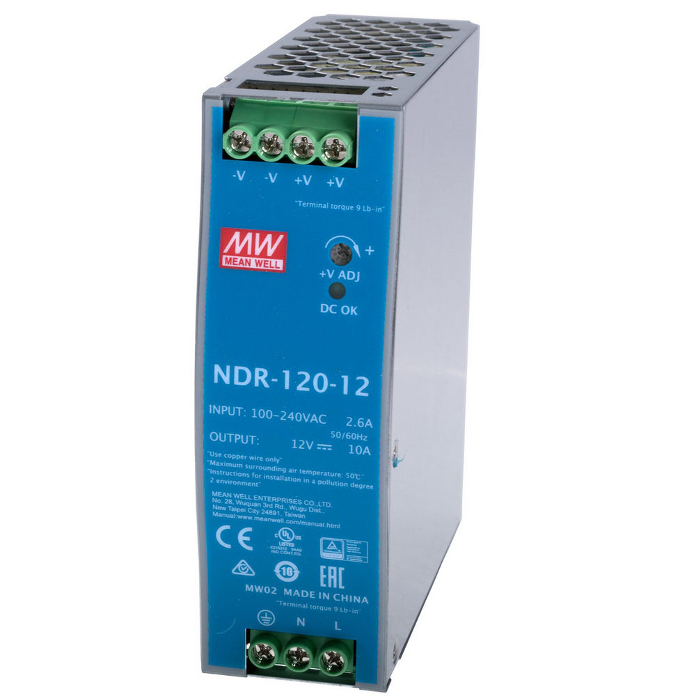 Блок живлення на DIN-рейку 120W 12V NDR-120-12