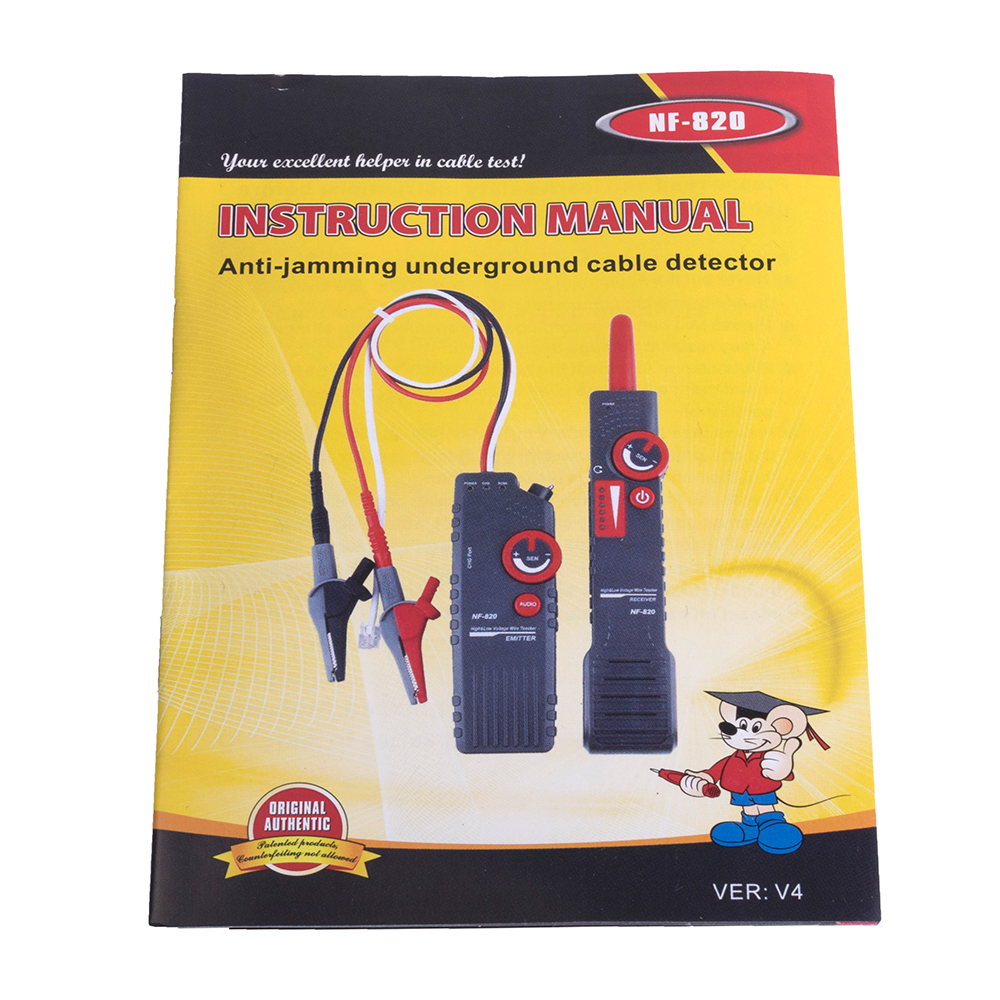 Noyafa NF-820 кабельний тестер, трасошукач (зарядне з US-вилкою)