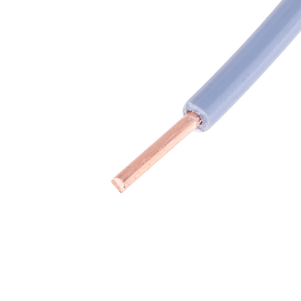 Провід одножильний 0.75mm² (19AWG, 1xD0.99mm, мідь, PVC) сірий