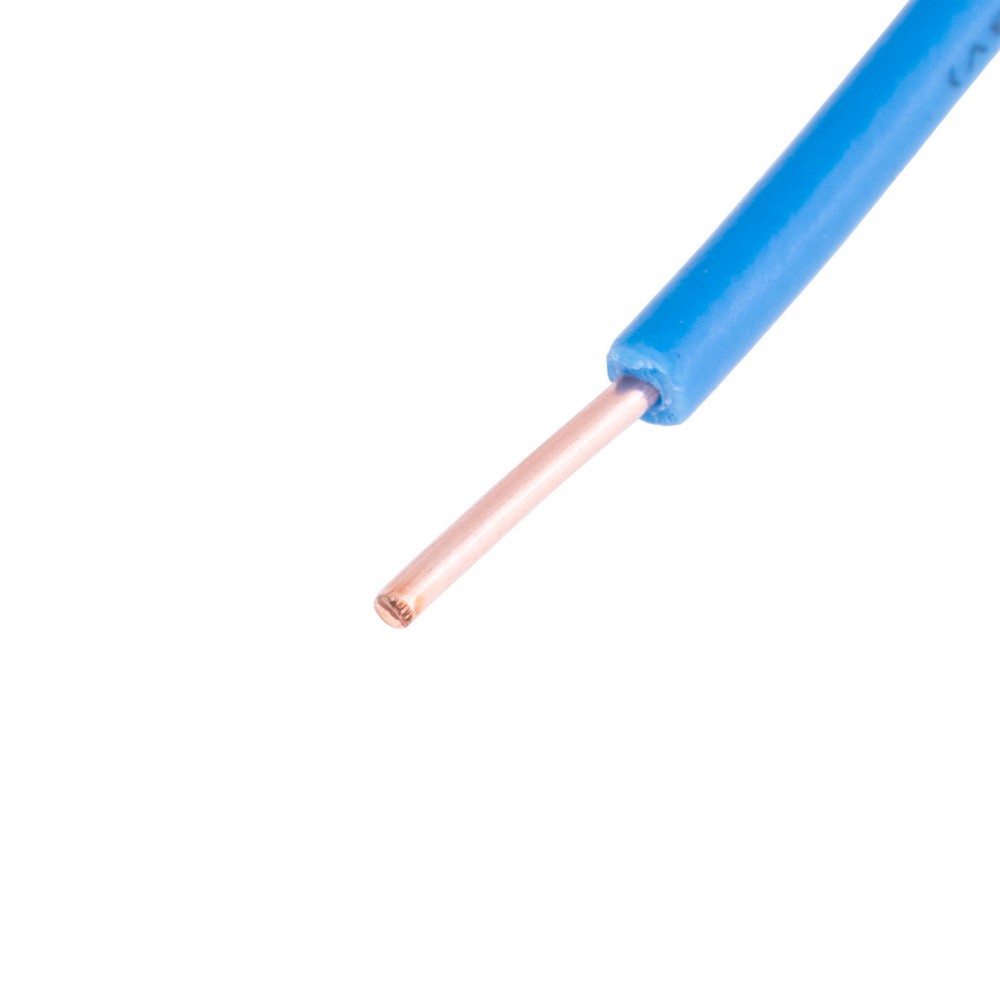 Провід одножильний 0.5mm² (20AWG, 1xD0.8mm, мідь, PVC) синій