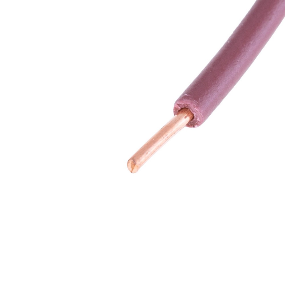 Провід одножильний 0.5mm² (20AWG, 1xD0.8mm, мідь, PVC) коричневий