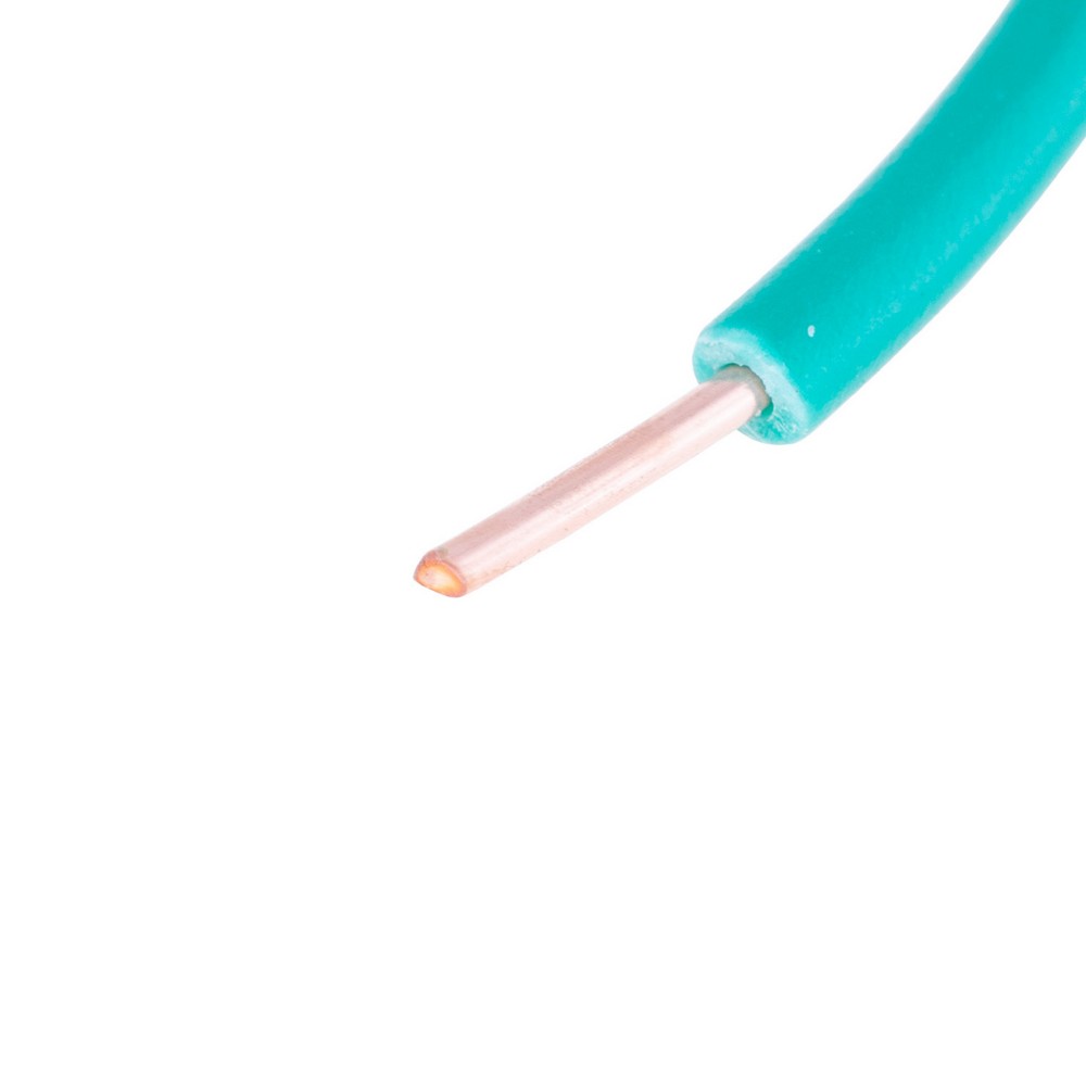Провід одножильний 0.5mm² (20AWG, 1xD0.8mm, мідь, PVC) зелений
