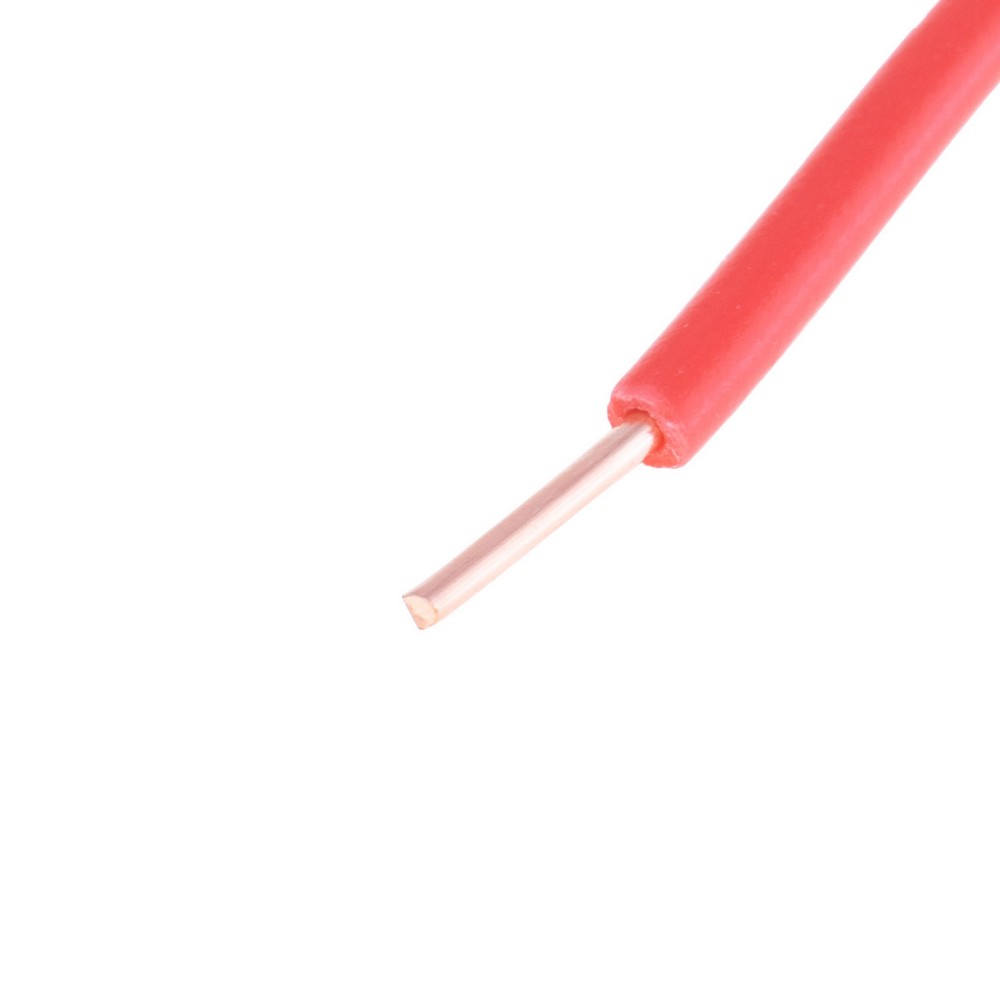 Провід одножильний 0.5mm² (20AWG, 1xD0.8mm, мідь, PVC) червоний