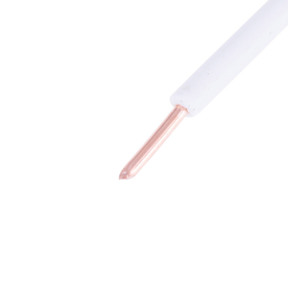 Провід одножильний 0.5mm² (20AWG, 1xD0.8mm, мідь, PVC) білий