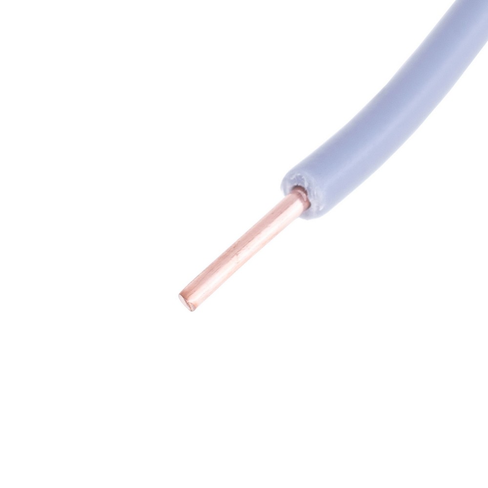 Провід одножильний 0.5mm² (20AWG, 1xD0.8mm, мідь, PVC) сірий