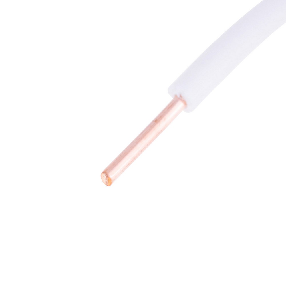 Провід одножильний 0.75mm² (19AWG, 1xD0.99mm, мідь, PVC) білий Провід одножильний 0.75mm² (19AWG, 1xD0.99mm, мідь, PVC) білий
