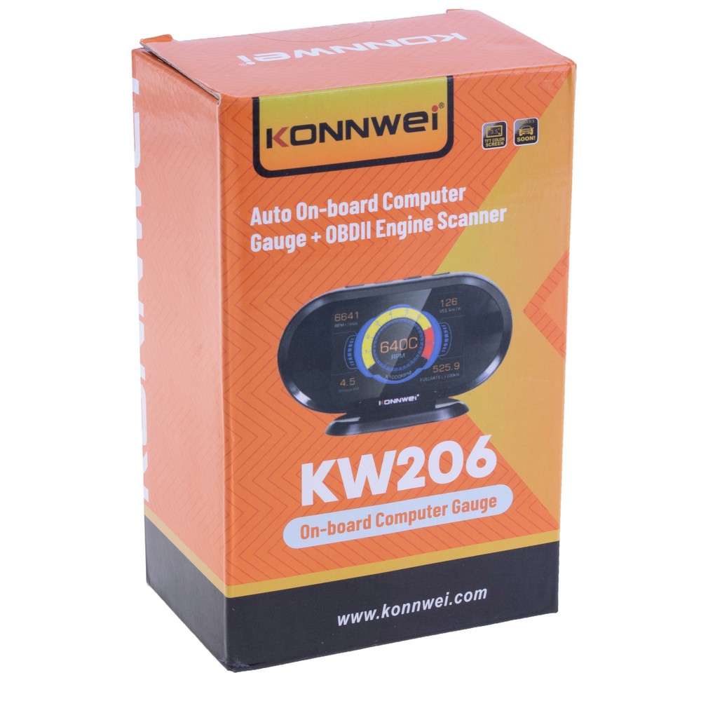 Автомобільний OBD2 бортовий комп'ютер KONNWEI KW206
