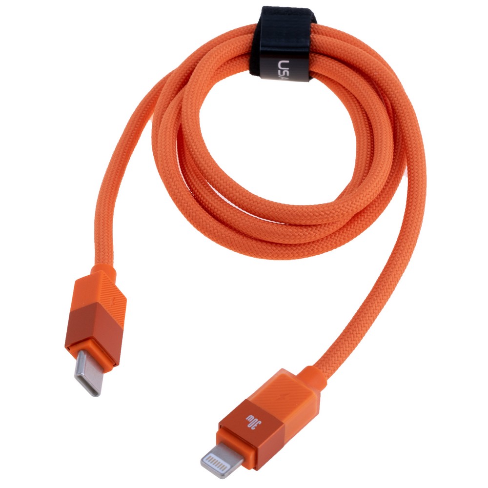 SJ776 U93 30W Charging & Data Cable C to iP with Colorful Light (SJ776USB02 Orange – USAMS)