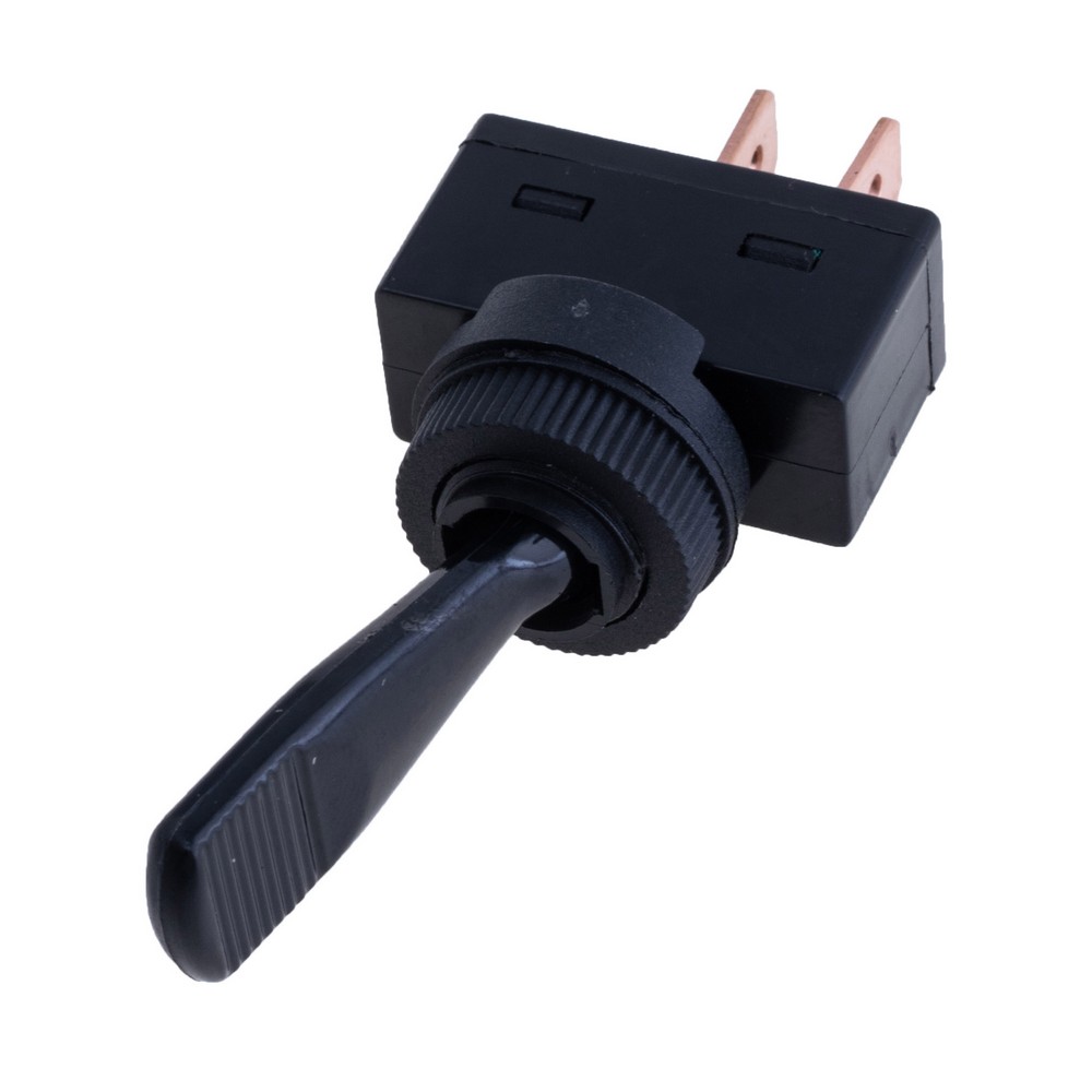 Тумблер чорний ON-OFF, 2 контакта, 12V/20A, ASW-13-101 black