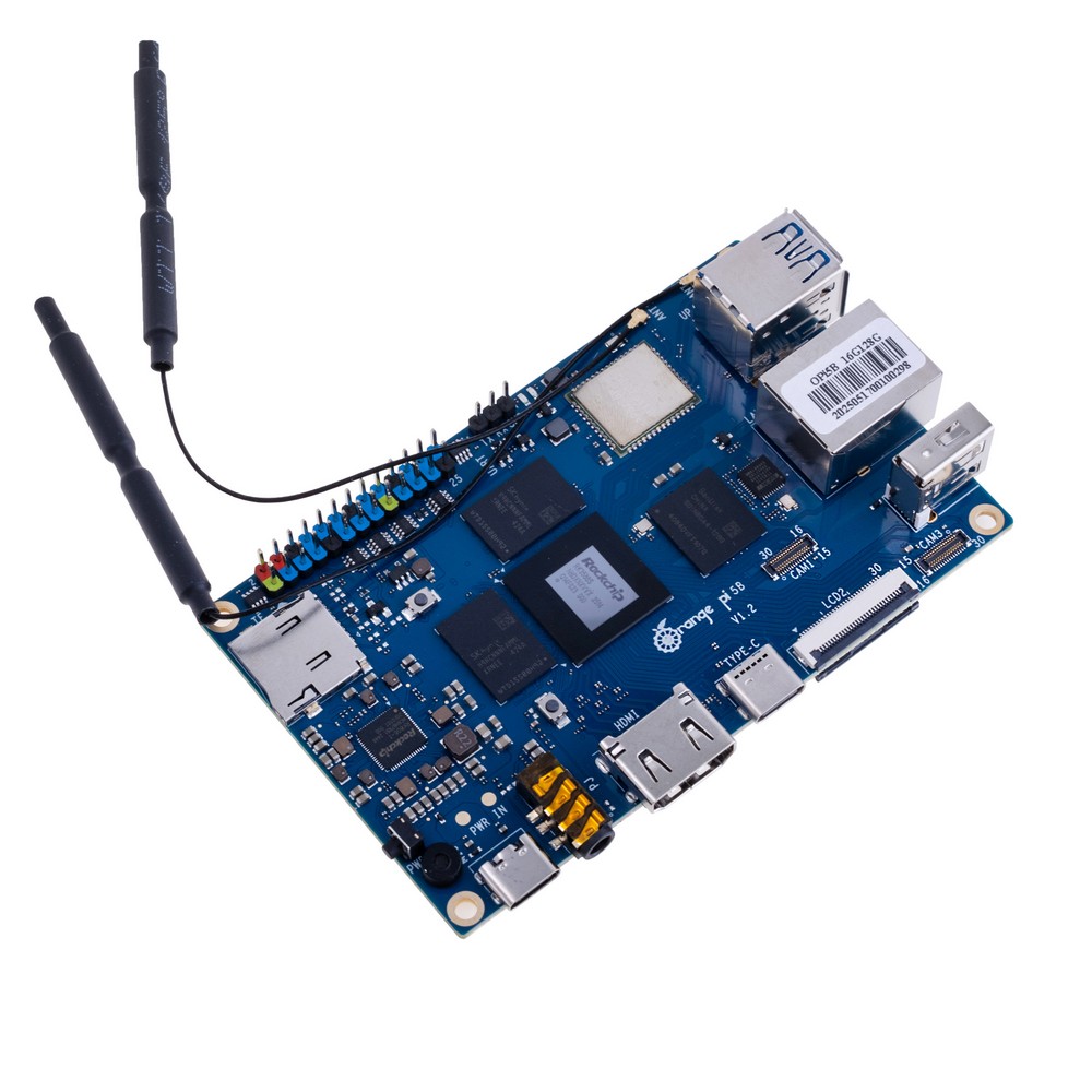 Мікрокомп'ютер Orange Pi 5B 16GB RAM+128GB eMMC