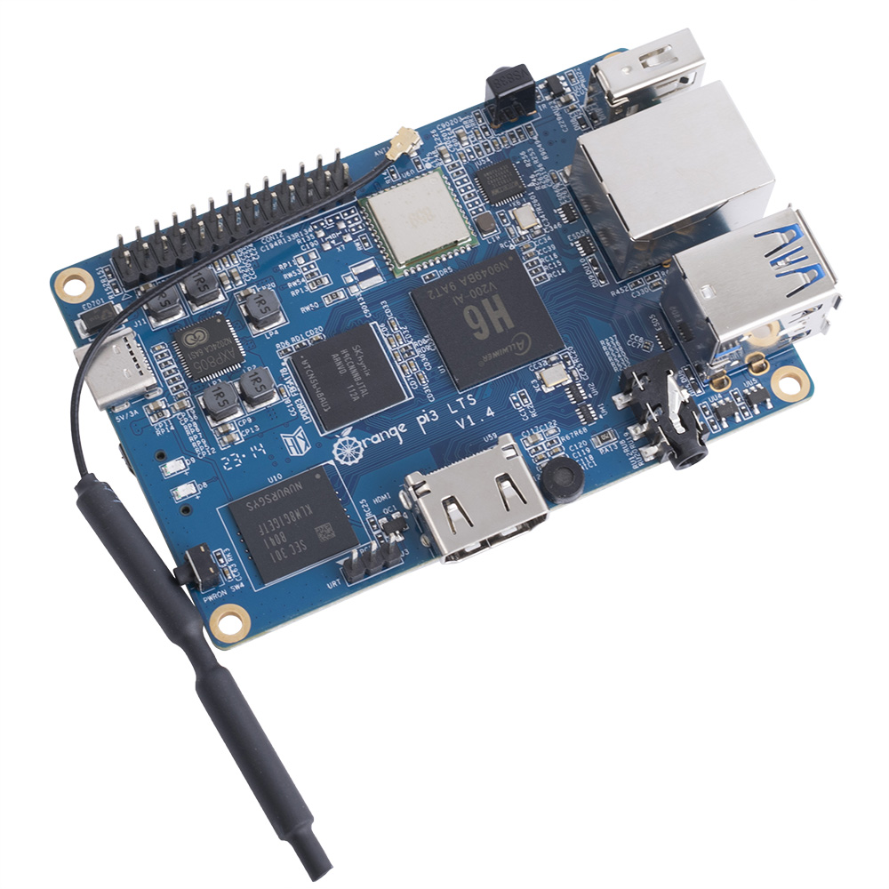 Мікрокомп'ютер Orange Pi 3 LTS 2G8G EMMC з HDMI+WIFI+BT5.0, AllWinner H6 SoC