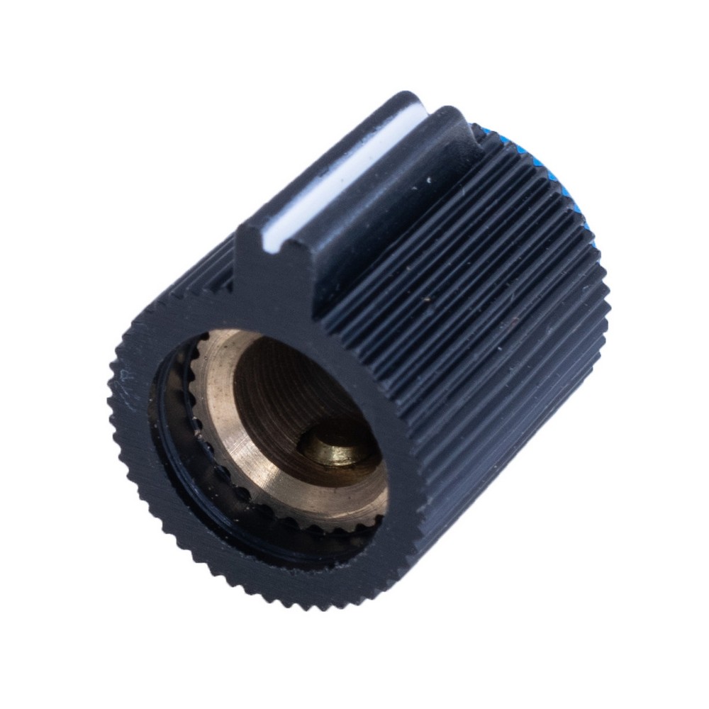 Ручка для потенціометра пластикова "синя" на вісь 6мм , KN113-C Blue Cap