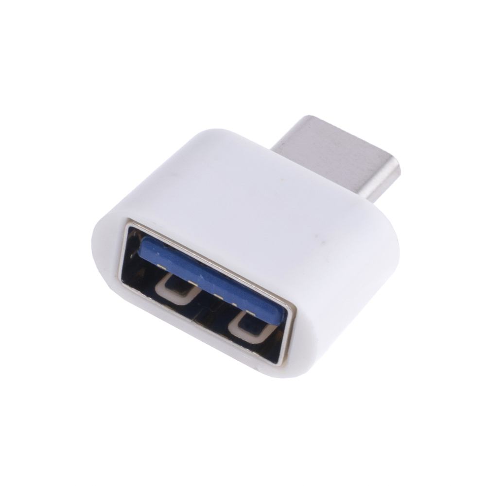 Адаптер OTG USB 2.0 AF - USB Тип C білий