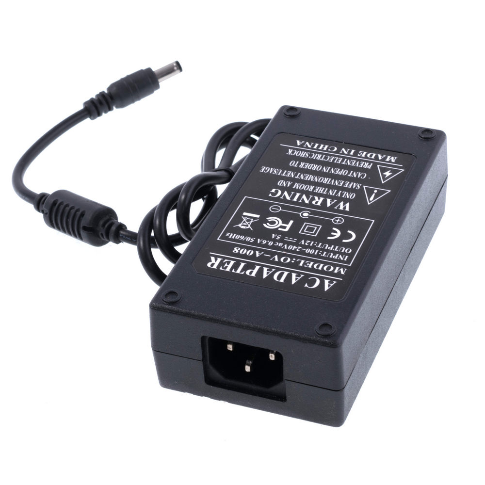 Блок живлення настільний 60W 12V, роз'єм:2.5x5.5mm OV-A008 12V-5A